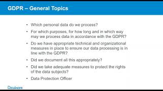 General Data Protection Regulation GDPR: How to Handle Personal Data