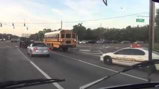 Diesel School Bus Broke Down In Traffic