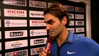 Federer Pleased With Performance vs. Paire In Basel