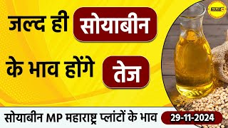 सोयाबीन के भाव जल्द ही होंगे तेज ! || 29 November 2024 सोयाबीन का भाव || NewsMarkets24