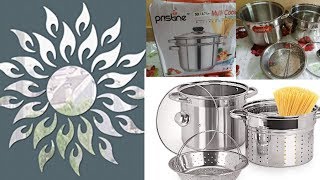 pristine stainless steel multi purpose steamer and glass wall sticker unbox review