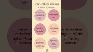 Overthinking? Mit diesen Affirmationen kannst du das Gedankenkarussell stoppen #shorts