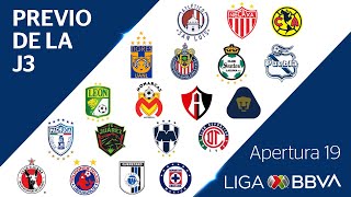 Previo de la Jornada 3 | Apertura 2019 | Liga BBVA MX