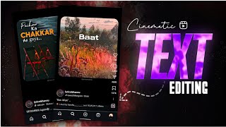 Instagram Trending CINEMATIC TEXT Video Editing In Mobile | Aesthetic Video Editing | Capcut Edit