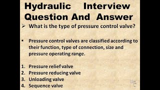 Top Hydraulic Questions And Answers Asked In Interview Part 1#hydraulic @ADITYASHARMAACADEMY