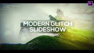 Premiere Pro Template: Modern Glitch Slideshow