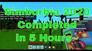 How to Beat Minecraft Simburbia 2020 in 5 hours (Ultra Power Plant, Townhall, and Challenges)