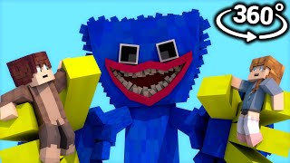 360° Video || GIANT HUGGY WUGGY Poppy Playtime (Minecraft VR)