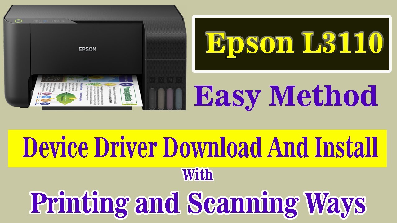 Epson L3110 Driver Download And Install - YouTube