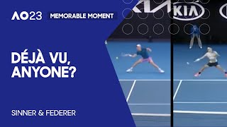 Sinner Copies Federer's Famous Shot | Side By Side | Australian Open 2023