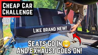 Install Seats + New Exhaust! Holden Commodore Cheap Car Challenge PT6