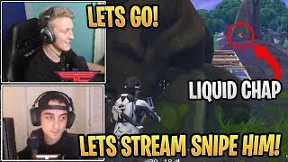 Tfue and Cloak Stream Snipe Liquid Chap in Pro Scrims, But FAIL! - Fortnite Best and Funny Moments