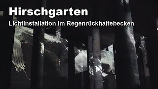 Lichtinstallation im Regenrückhaltebecken Hirschgarten - Münchner Stadtentwässerung (MSE)