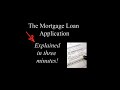 1003 mortgage application in three minutes