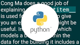 Understanding __getitem__ method