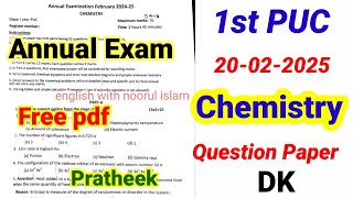 1st PUC Chemistry Important Questions for Annual Exam 2025 Kseab