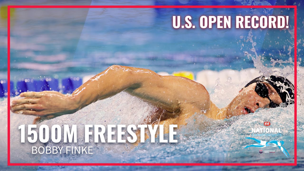 Bobby Finke Sets U.S. Open RECORD In Men's 1500M Freestyle | 2023 ...