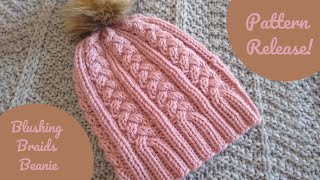 The Graceful Tangle | Pattern Release! | Blushing Braids Beanie