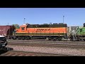 sd40 2s roaring on the bnsf railway mainline action and run 8