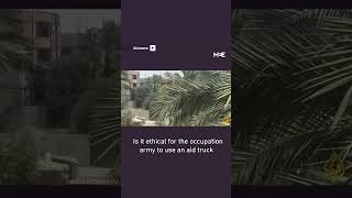 Video of aid truck used by Israeli forces in the hostage release operation