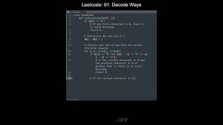 Leetcode 91. Decode Ways in Python | Python Leetcode | Python Coding Tutorial | Python Coding ASMR