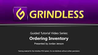 Grindless POS Training: Ordering Inventory