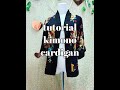 cara jahit kimono cardigan..