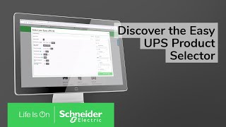Easy-UPS Product Selector | Schneider Electric Support