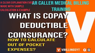 WHAT IS DEDUCTIBLE | COINSURANCE | COPAY | OUT OF POCKET EXPENSES| AR CALLER | MEDICAL BILLING|TAMIL