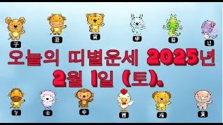 오늘의 띠별운세 2025년 2월 1일 (토).