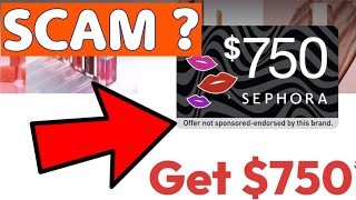 $700 Sephora Gift Card SCAM EXPOSED, $750 Sephora Giveaway is a FRAUD!!