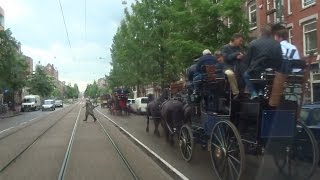 Dashcam video: koetsen en paarden Westerpark Amsterdam