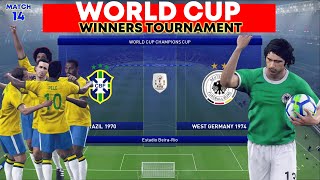 Brazil 1970 vs West Germany 1974 | World Cup Champions Tournament | Quarter Final | Match #14