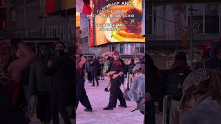 free ice skating experience on timesquare dancing kpop in public #blackpink #kpop #kpopinpublic