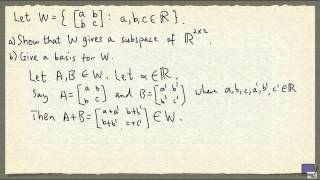 Basis and dimension example