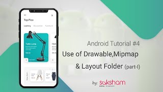 Android Tutorial - 04(I) - How to Use Drawable, Mipmap & Layout Folder