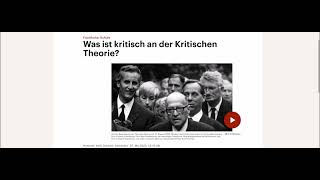 Frankfurter Schule - Was ist kritisch an der Kritischen Theorie? | DLF Kultur |  07. Mai 2023