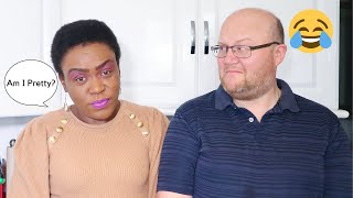 I DID MY MAKEUP HORRIBLY TO SEE HOW HOW MY HUSBAND WOULD REACT!