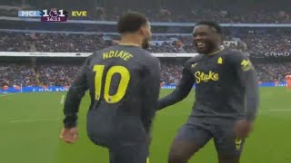 GOAAAAL!⚽️ WHAT A STRIKE FROM NDIAYE,Manchester City Vs Everton (1-1),All Goals And Goals Highlights