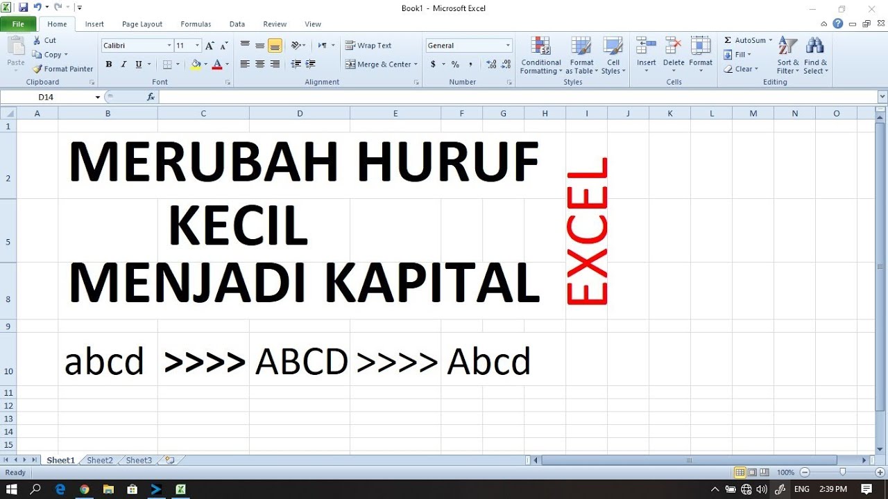 Cara Mengubah Huruf Kecil Ke Kapital Di Excel | Nalar Berita