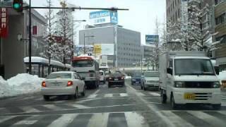 新潟市雪道ドライブ3 (3/3) (2010.2.5) 市役所前→新潟駅