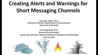 Creating Alerts and Warnings for Short Messaging Channels