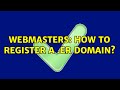 Webmasters: How to register a .er domain? (2 Solutions!!)