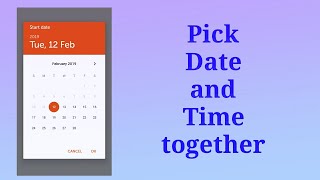 Using DatePickerDialog and TimePickerDialog together