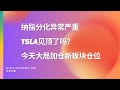 【布布为赢】纳指分化异常严重，TSLA见顶了吗？今天大局加仓一个板块