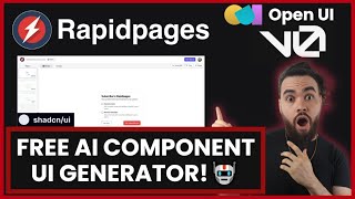 FREE: Rapid Pages AI Open-Source UI Component Generator🤖 v0.dev \u0026 Open UI Alternative (Open AI)