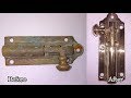 DOOR LOCK Restoration - Clean and Restore the Antique Finish on Brass  DOOR LOCK