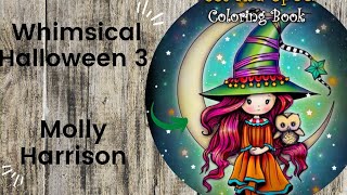 Whimsical Halloween 3 - Molly Harrison  //Adult Colouring Book Flip Through