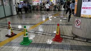 ゲリラ豪雨、柏駅が冠水