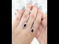 anting berlian batu garnet zhgw 032